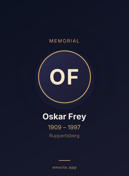 Memorial portrait of Oskar Frey