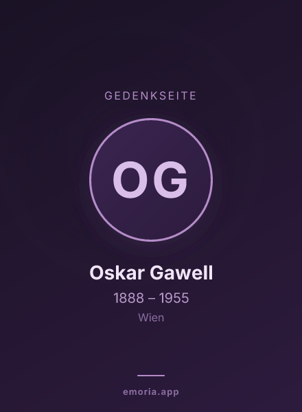 Gedenkportrait von Oskar Gawell