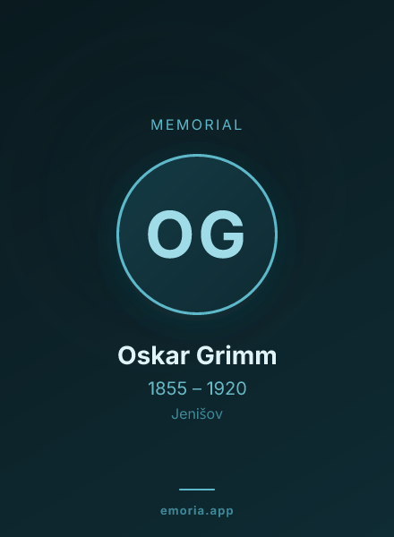 Memorial portrait of Oskar Grimm