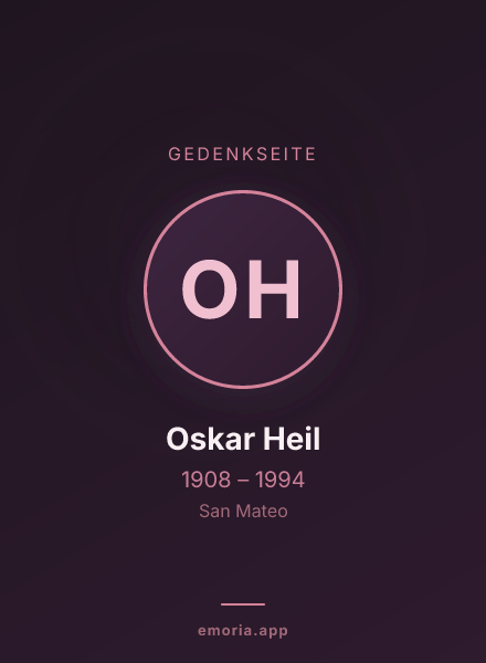 Gedenkportrait von Oskar Heil