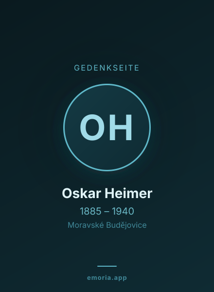 Gedenkportrait von Oskar Heimer