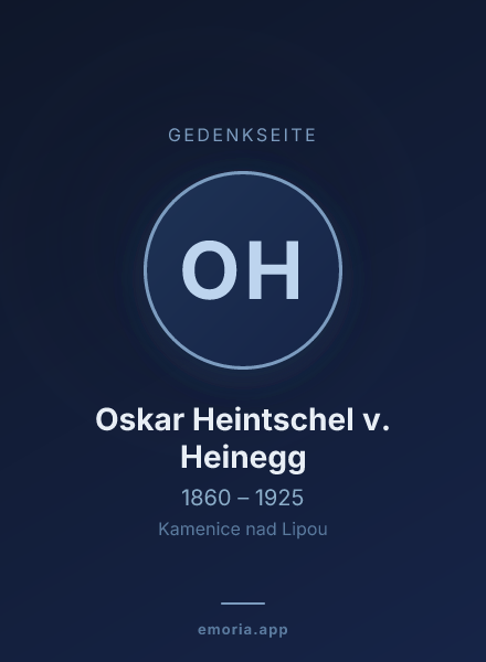 Gedenkportrait von Oskar Heintschel v. Heinegg