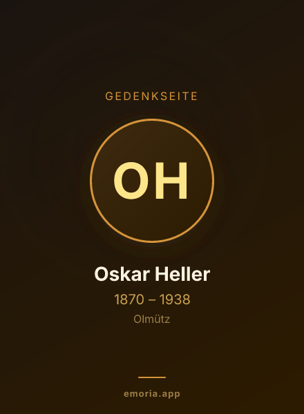 Gedenkportrait von Oskar Heller
