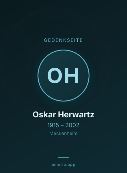 Gedenkportrait von Oskar Herwartz
