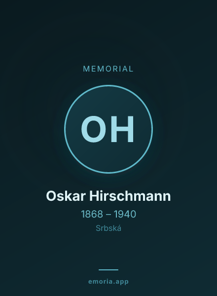 Memorial portrait of Oskar Hirschmann