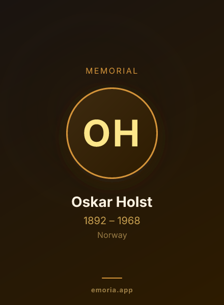 Memorial portrait of Oskar Holst