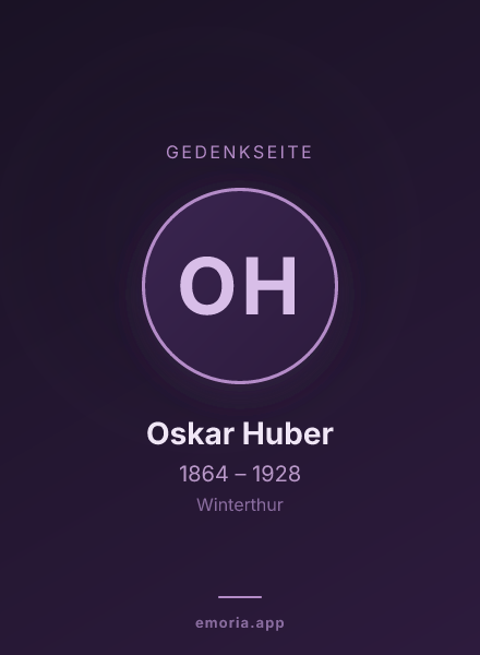 Gedenkportrait von Oskar Huber