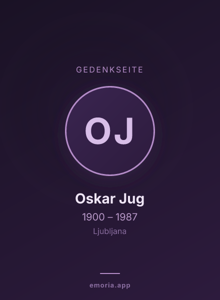 Gedenkportrait von Oskar Jug