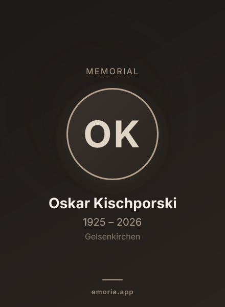 Memorial portrait of Oskar Kischporski