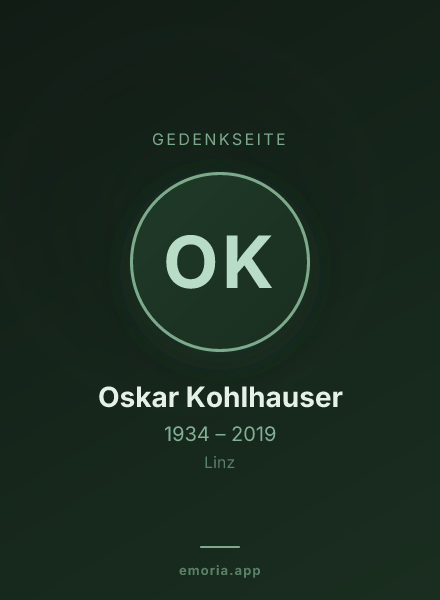 Gedenkportrait von Oskar Kohlhauser