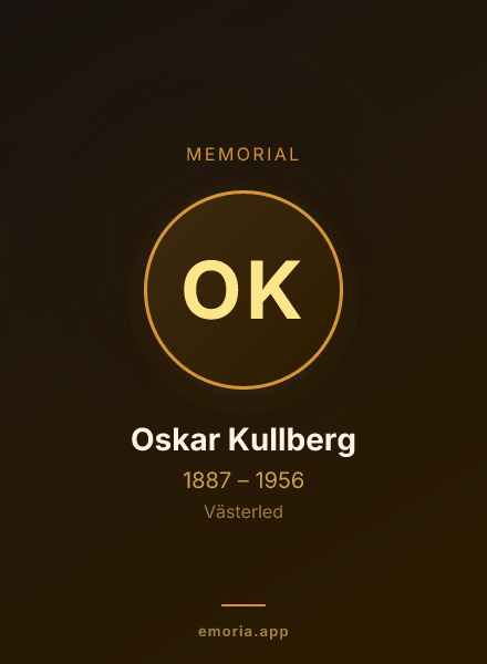 Memorial portrait of Oskar Kullberg