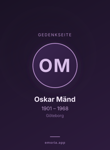 Gedenkportrait von Oskar Mänd