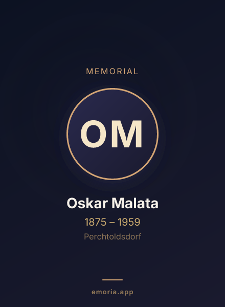 Memorial portrait of Oskar Malata