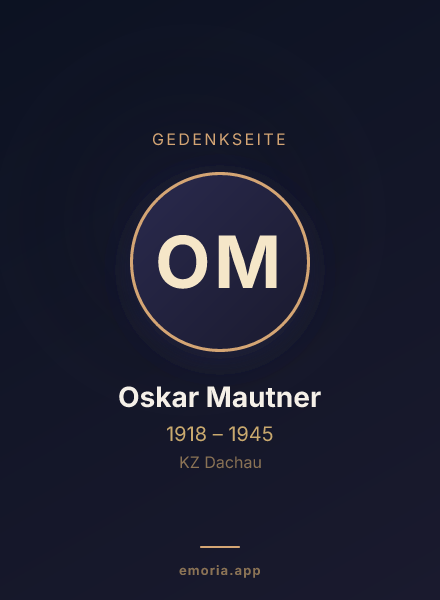 Gedenkportrait von Oskar Mautner