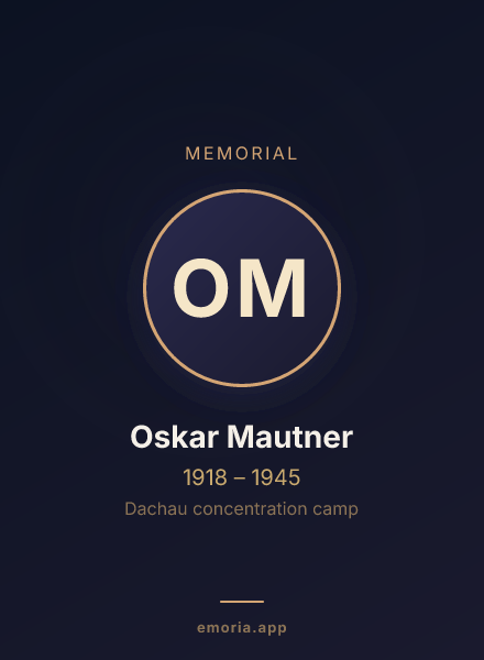 Memorial portrait of Oskar Mautner