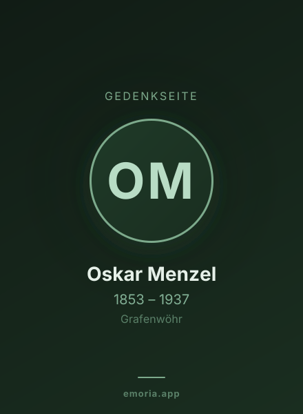 Gedenkportrait von Oskar Menzel