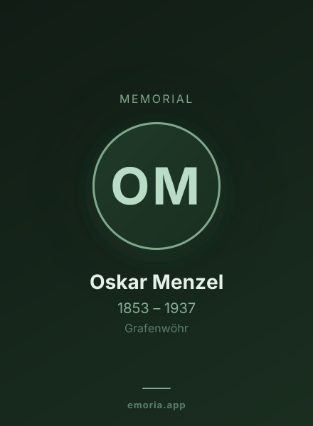 Memorial portrait of Oskar Menzel