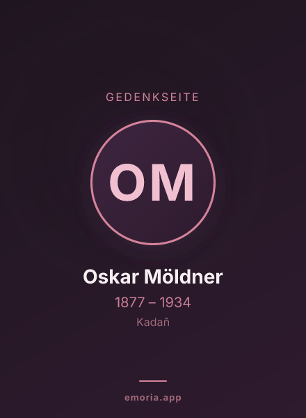 Gedenkportrait von Oskar Möldner