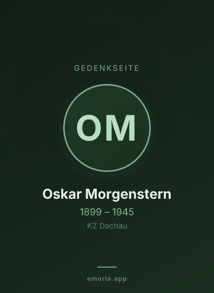 Gedenkportrait von Oskar Morgenstern