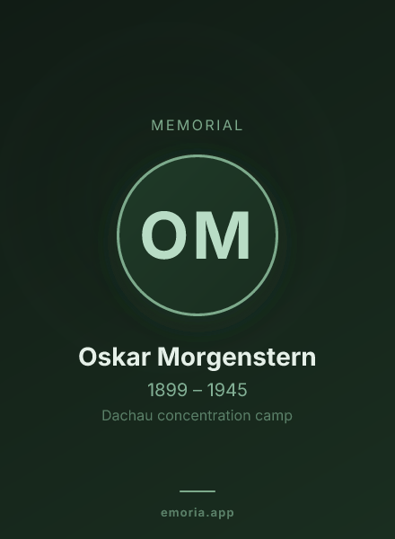 Memorial portrait of Oskar Morgenstern