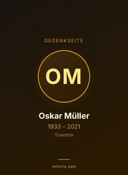 Gedenkportrait von Oskar Müller