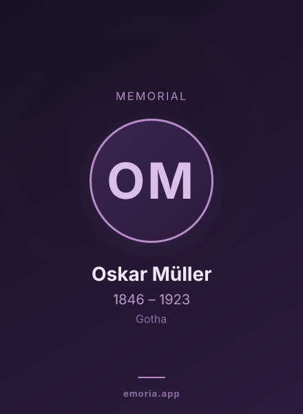Memorial portrait of Oskar Müller