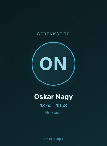 Gedenkportrait von Oskar Nagy