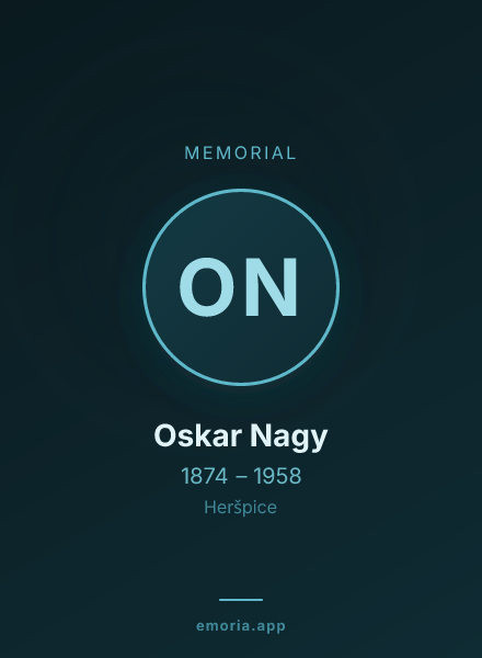Memorial portrait of Oskar Nagy