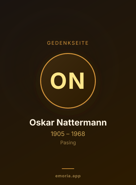 Gedenkportrait von Oskar Nattermann