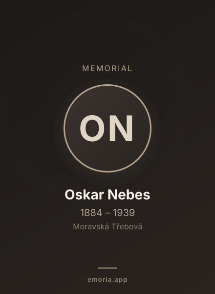 Memorial portrait of Oskar Nebes