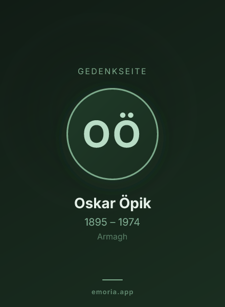 Gedenkportrait von Oskar Öpik