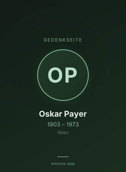Gedenkportrait von Oskar Payer