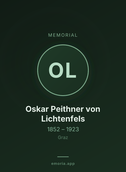 Memorial portrait of Oskar Peithner von Lichtenfels