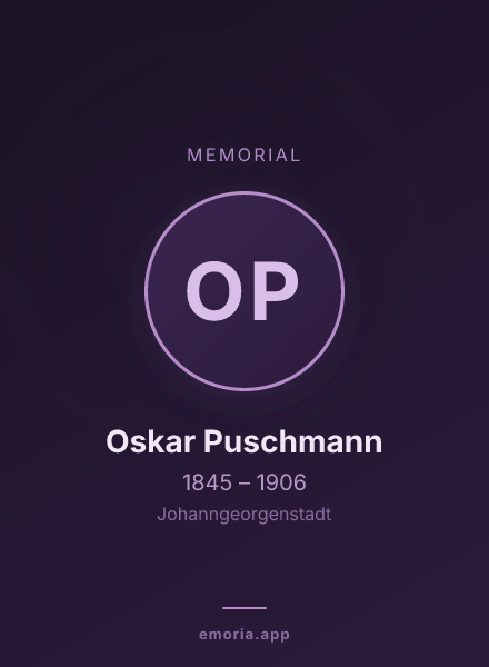 Memorial portrait of Oskar Puschmann