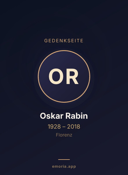 Gedenkportrait von Oskar Rabin