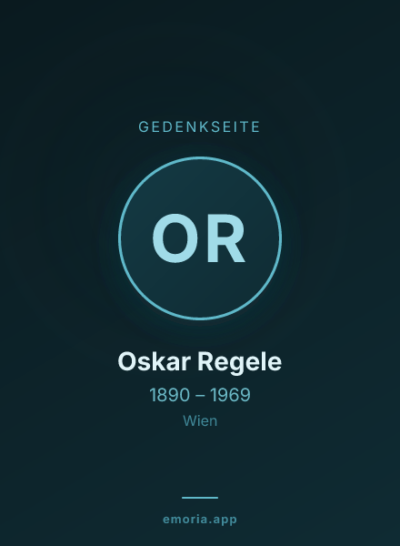 Gedenkportrait von Oskar Regele