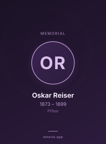 Memorial portrait of Oskar Reiser