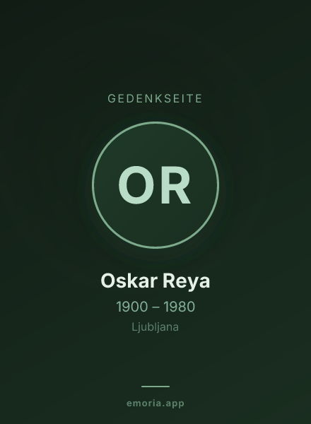 Gedenkportrait von Oskar Reya