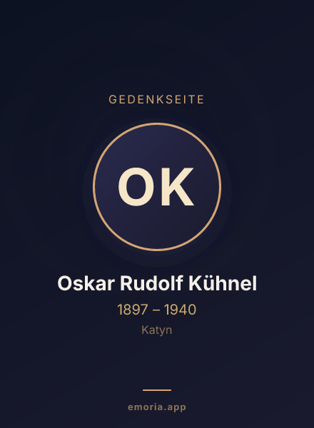Gedenkportrait von Oskar Rudolf Kühnel