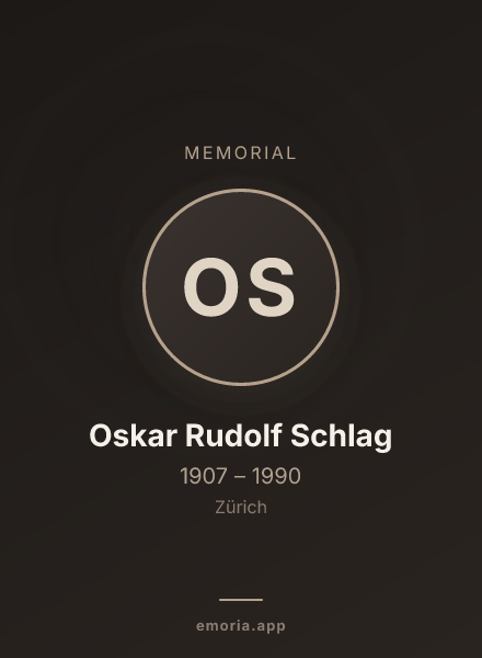 Memorial portrait of Oskar Rudolf Schlag