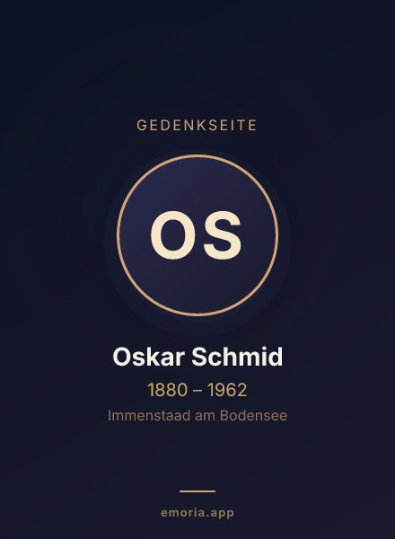 Gedenkportrait von Oskar Schmid