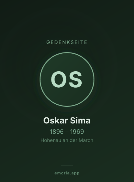 Gedenkportrait von Oskar Sima