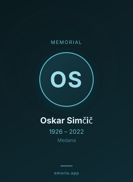 Memorial portrait of Oskar Simčič