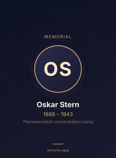 Memorial portrait of Oskar Stern