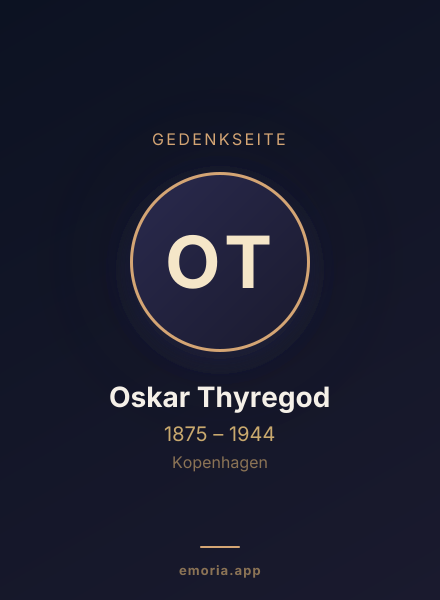 Gedenkportrait von Oskar Thyregod