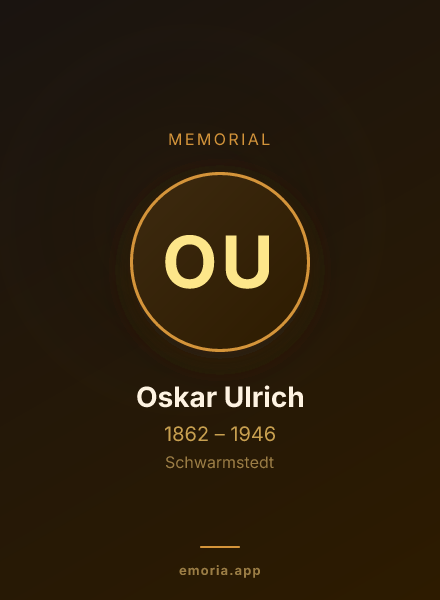 Memorial portrait of Oskar Ulrich