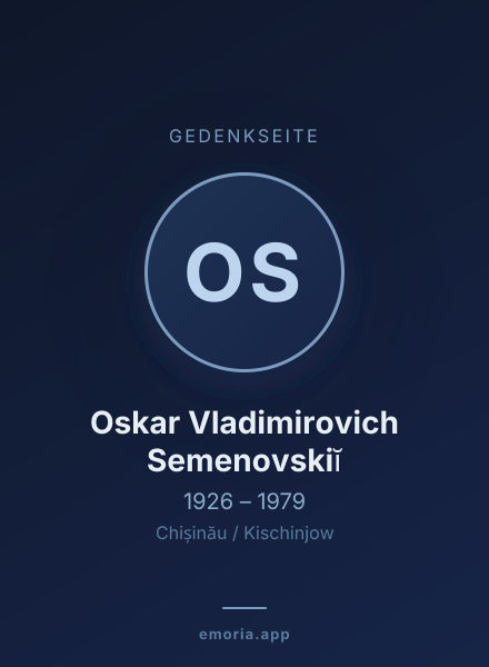 Gedenkportrait von Oskar Vladimirovich Semenovskiĭ