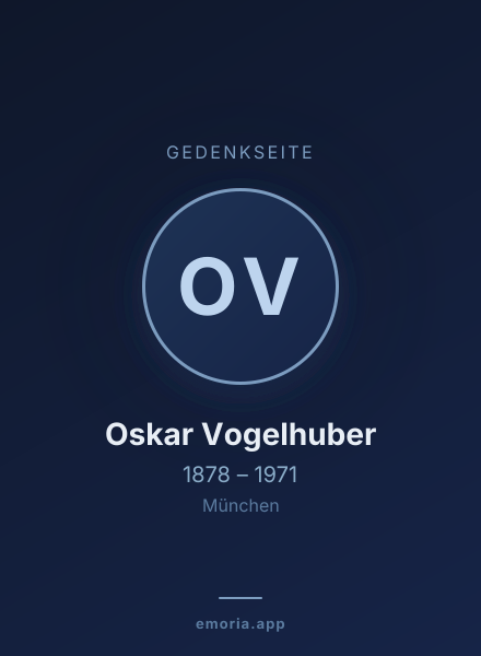 Gedenkportrait von Oskar Vogelhuber