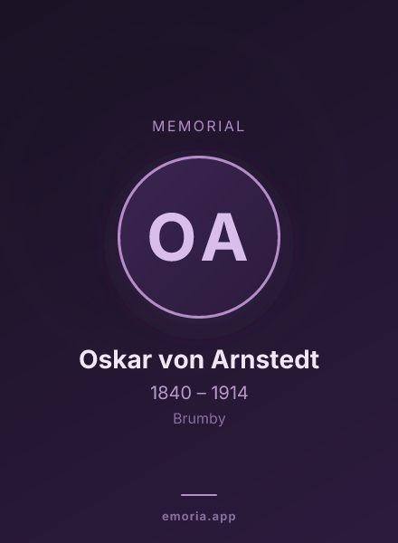 Memorial portrait of Oskar von Arnstedt
