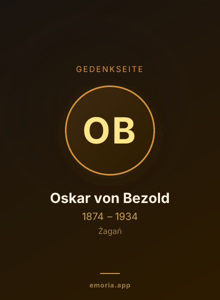 Gedenkportrait von Oskar von Bezold